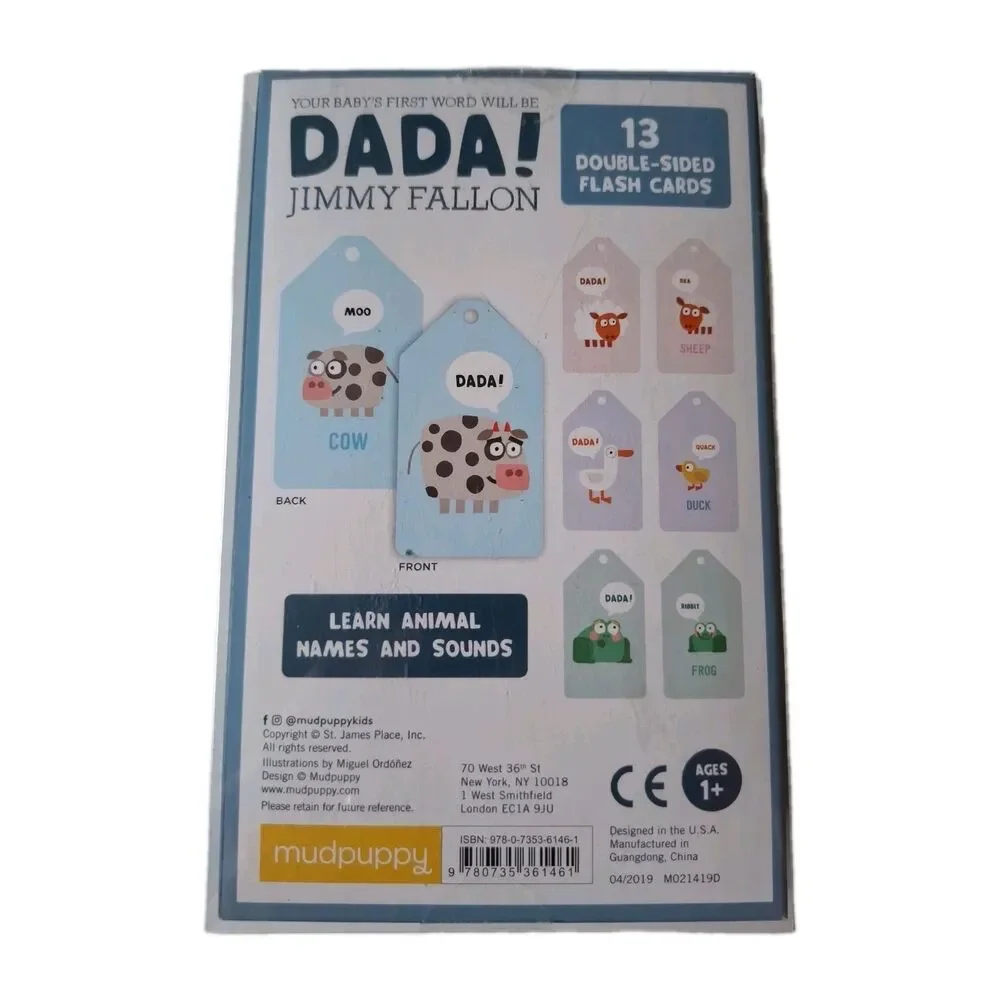 Your Babys First Word Will Be Dada! 13 Double Sided Flash Cards Jimmy Fallon NIB